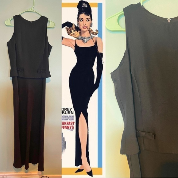 SOLD ♥️ Jessica McClintock Gunne Sax vintage 90s little black dress - Picture 1 of 7